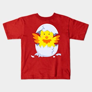 Cute Chick Hatches from Egg Kids T-Shirt